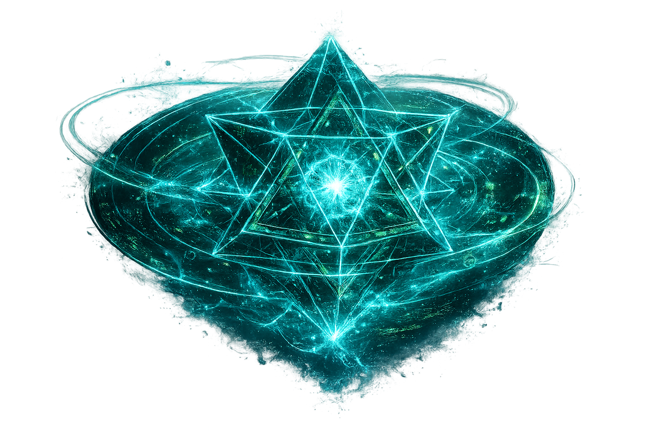 A glowing geometric anomaly